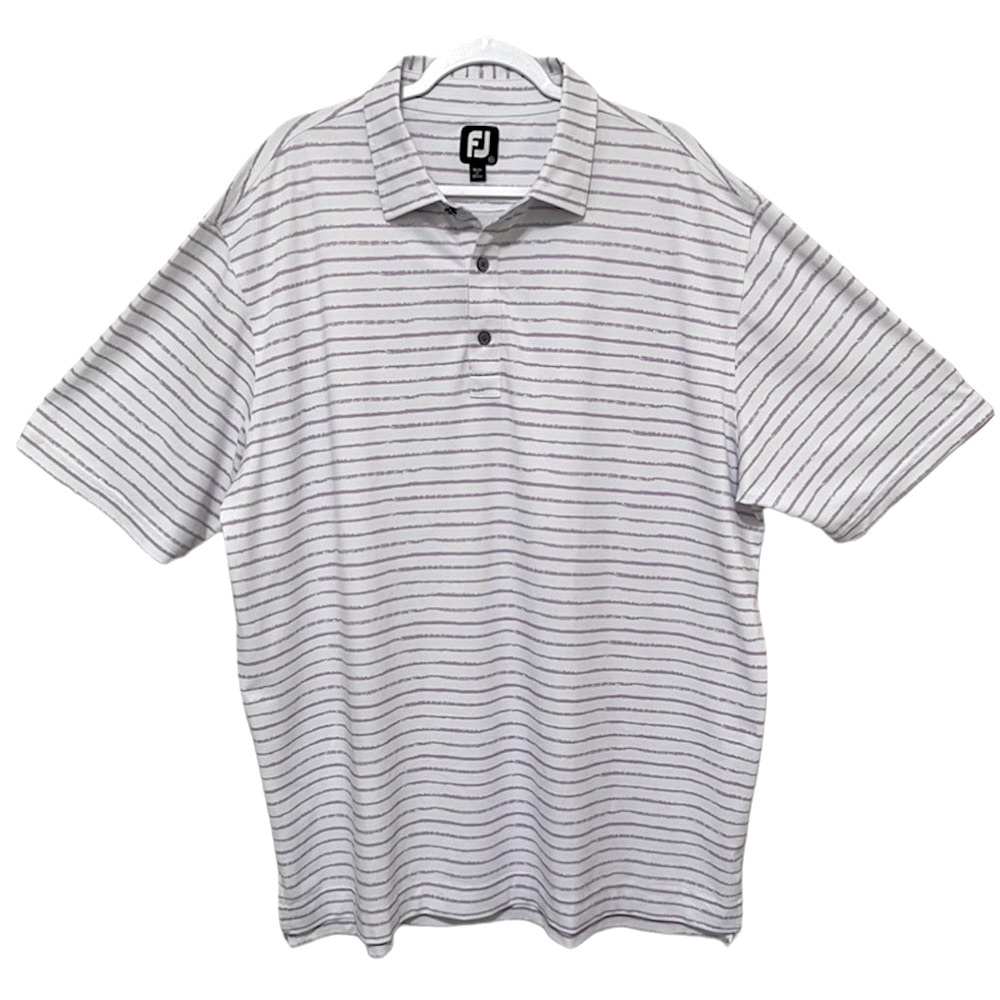 FootJoy Performance Golf Polo Chalk Line Print Athleisure Preppy Sporty Men 2XL - Picture 12 of 12